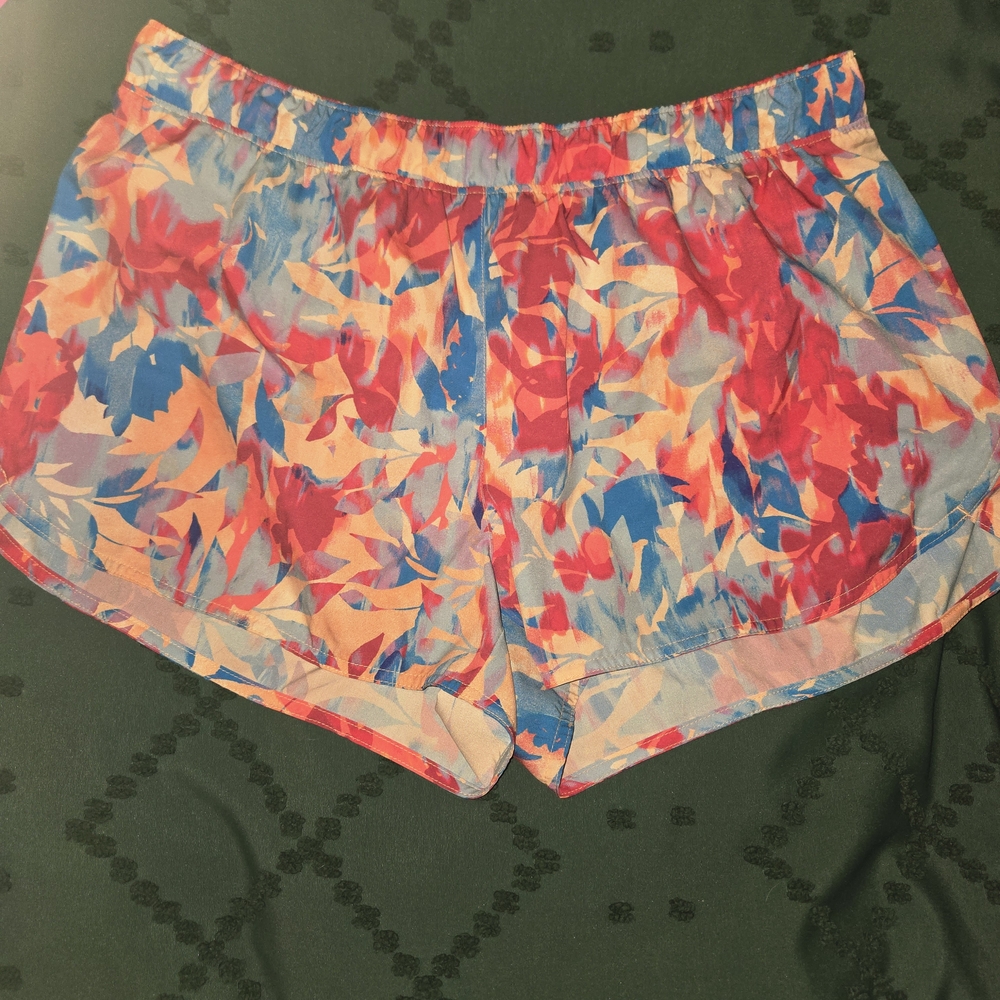 Large Old Navy Athletic Running Gym Shorts - Set Of 2: Floral And Royal Blue